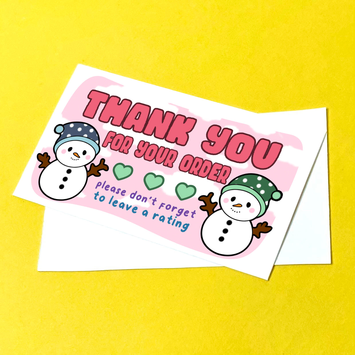 Snowman Thank You Note Cards