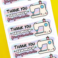 Thank You Sew Much Stickers