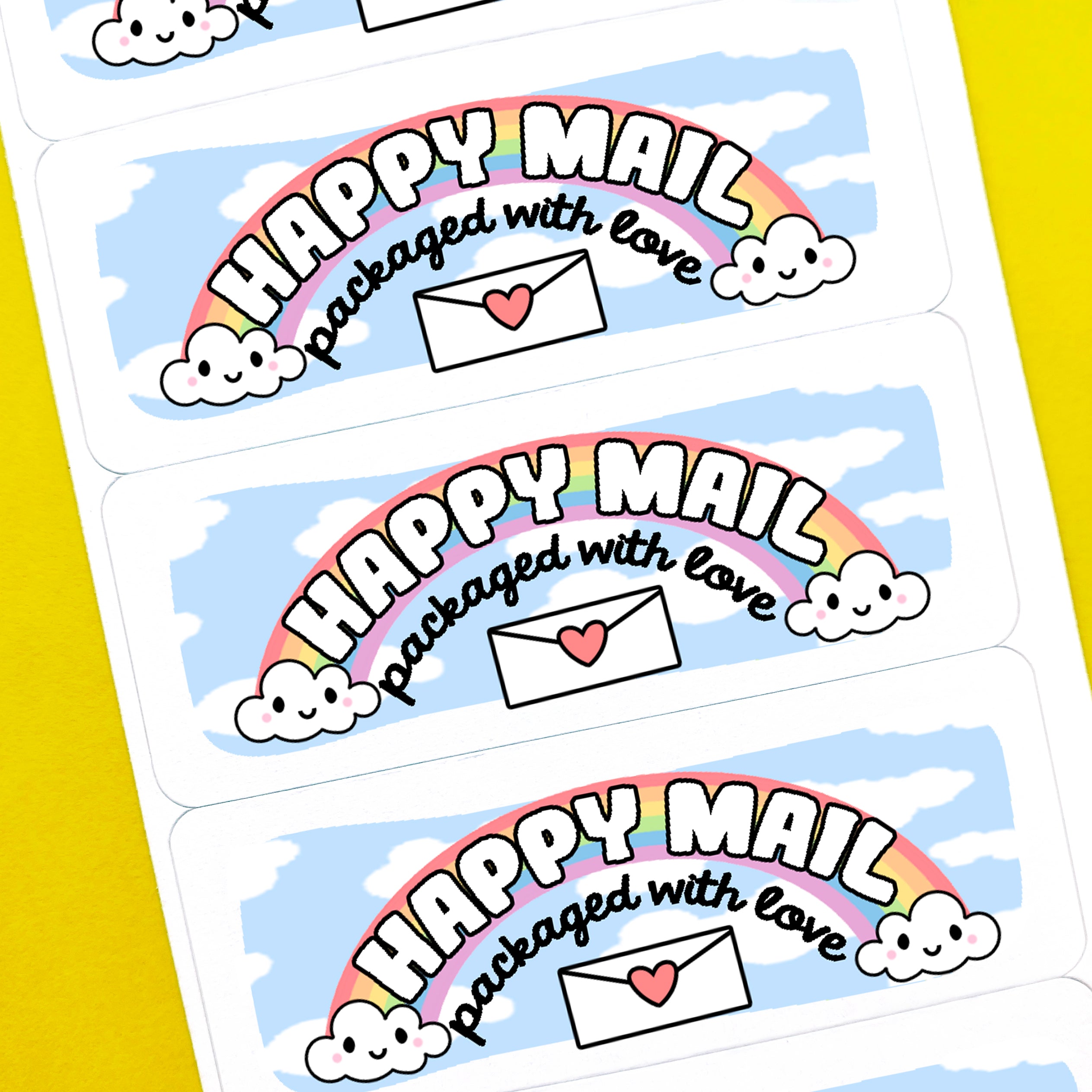 Happy Mail Rainbow Stickers