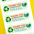 Please Recycle Thank You Stickers