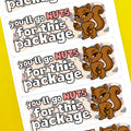 Squirrel Go Nuts For This Package Stickers