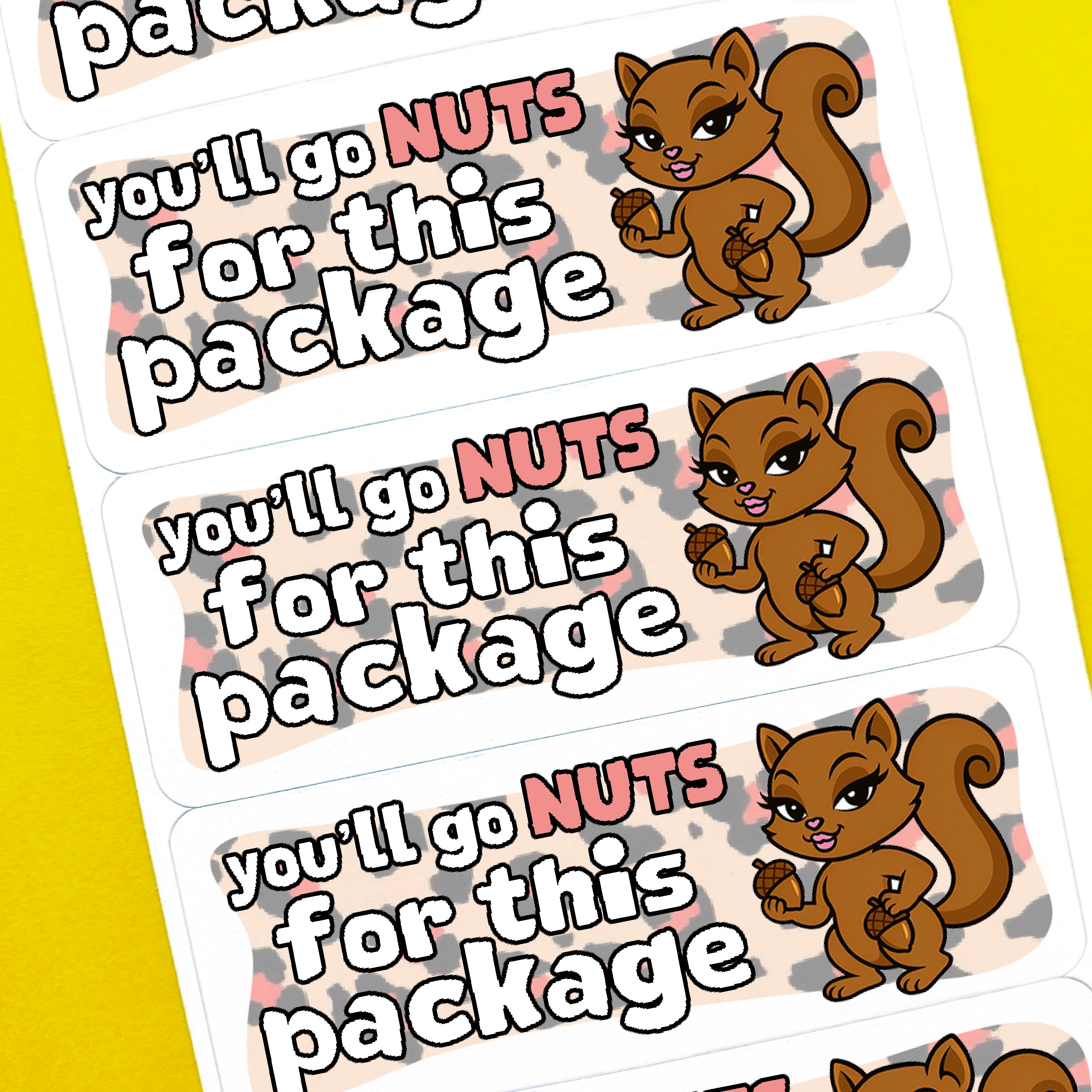 Squirrel Go Nuts For This Package Stickers
