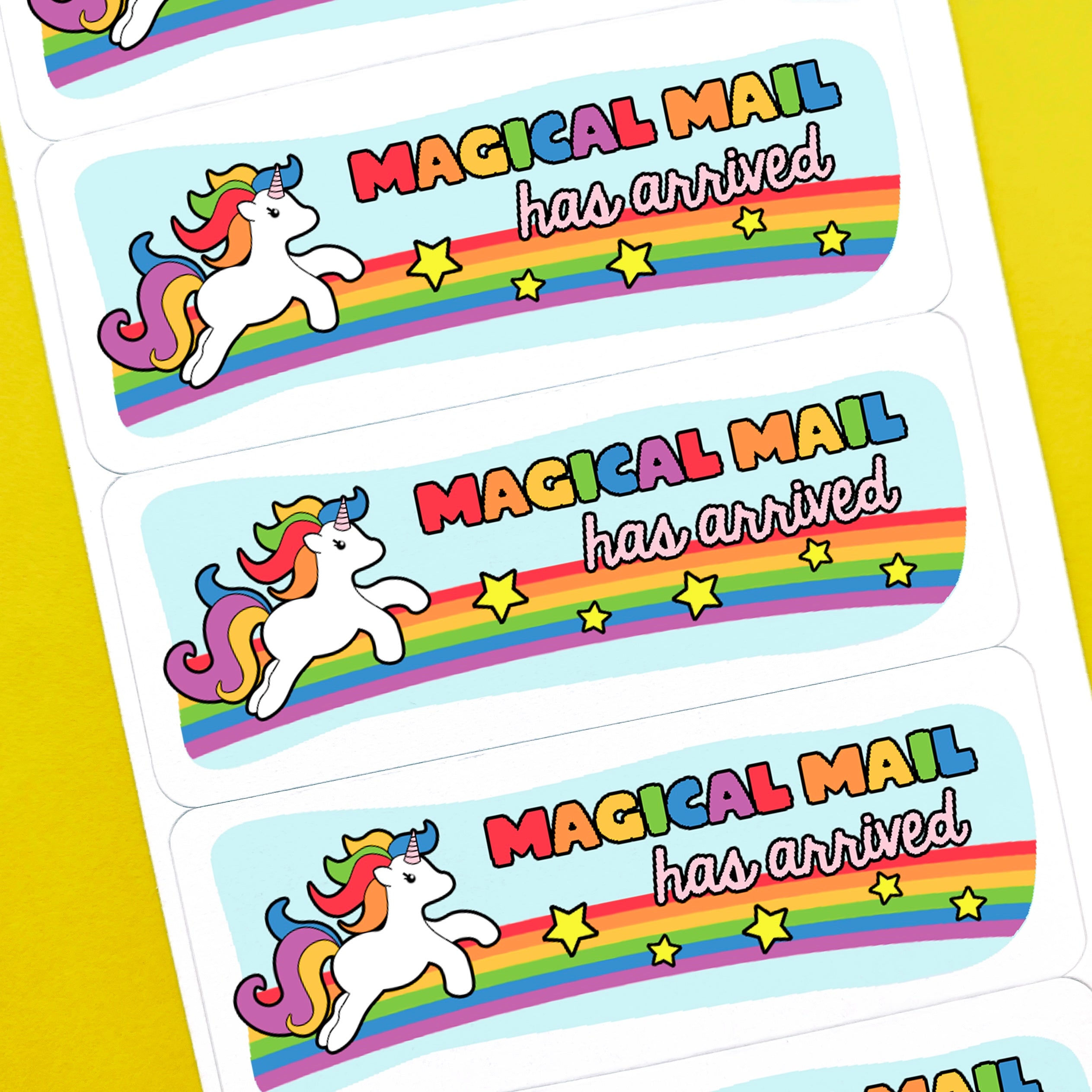 Magical Mail Unicorn Thank You Stickers