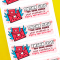 Love Letter Thank You Stickers