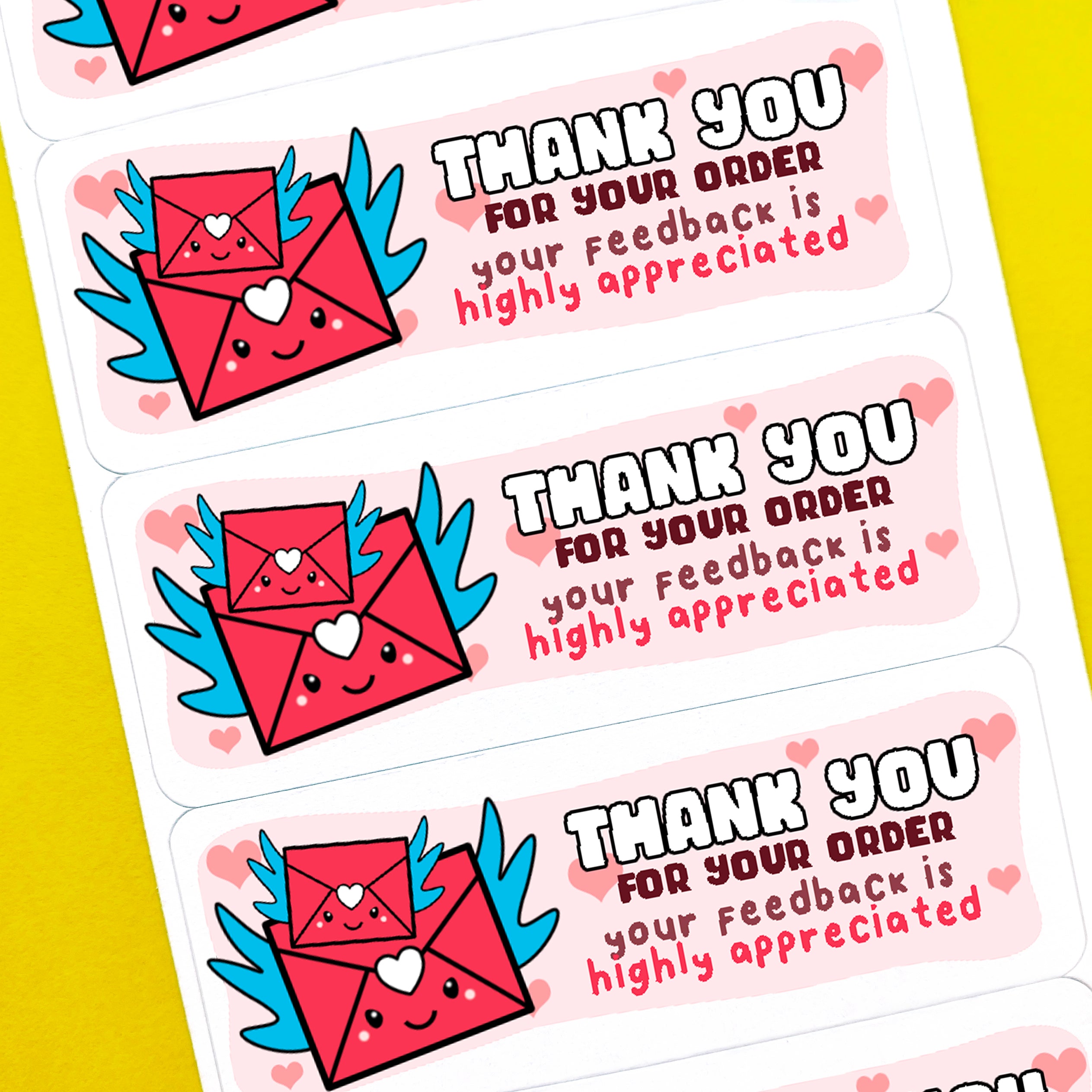 Love Letter Thank You Stickers