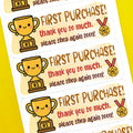 First Purchase Thank You Stickers