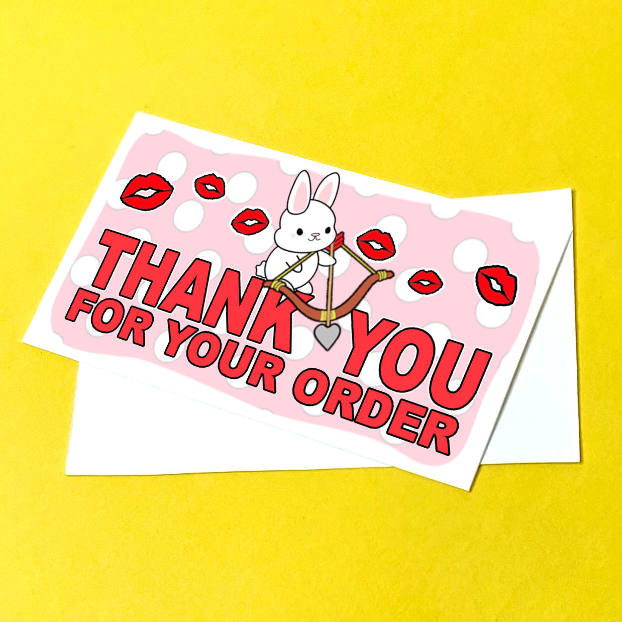 Cupid Bunny Thank You Note Cards
