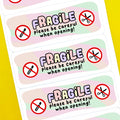 Fragile Open Carefully Stickers