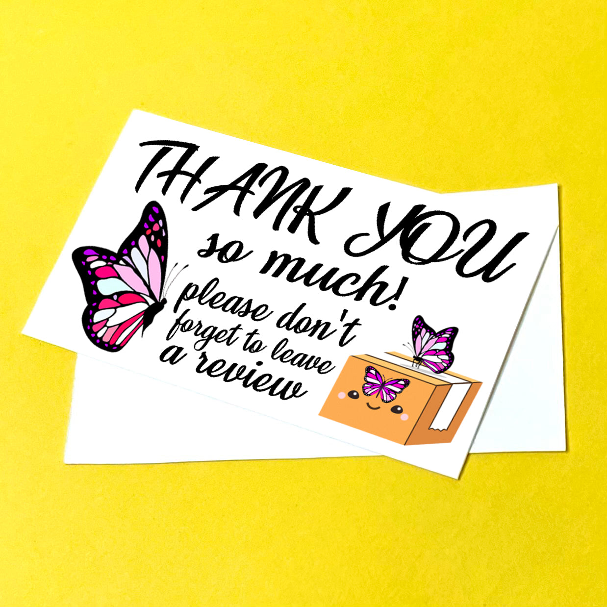 Butterfly Thank You Note Cards