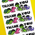 Emo Reptiles Thank You Stickers