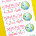 Please Recycle Thank You Stickers