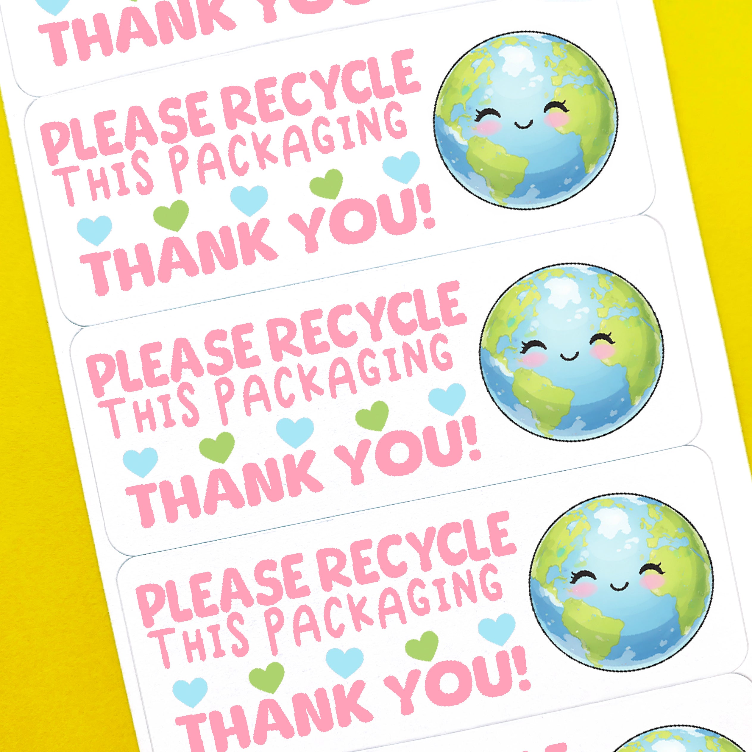 Please Recycle Thank You Stickers
