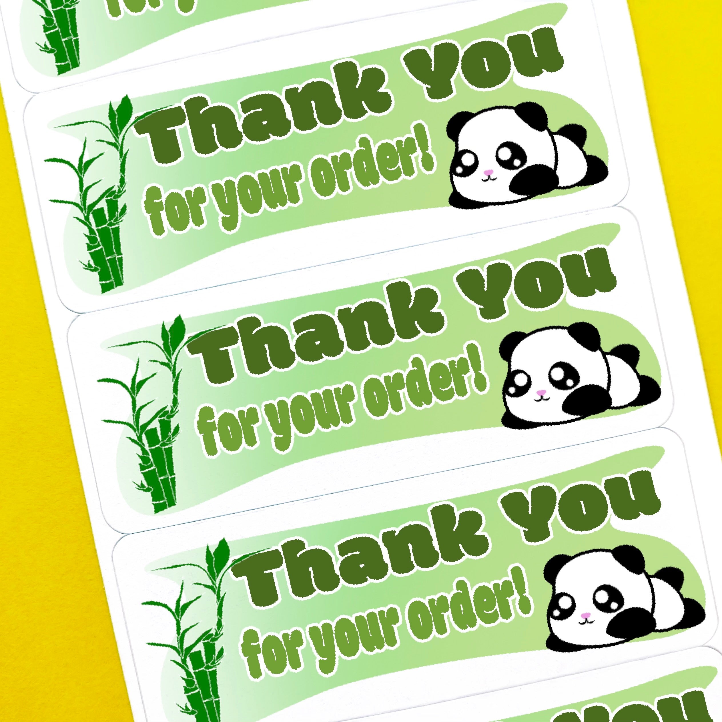 Panda Thank You Stickers
