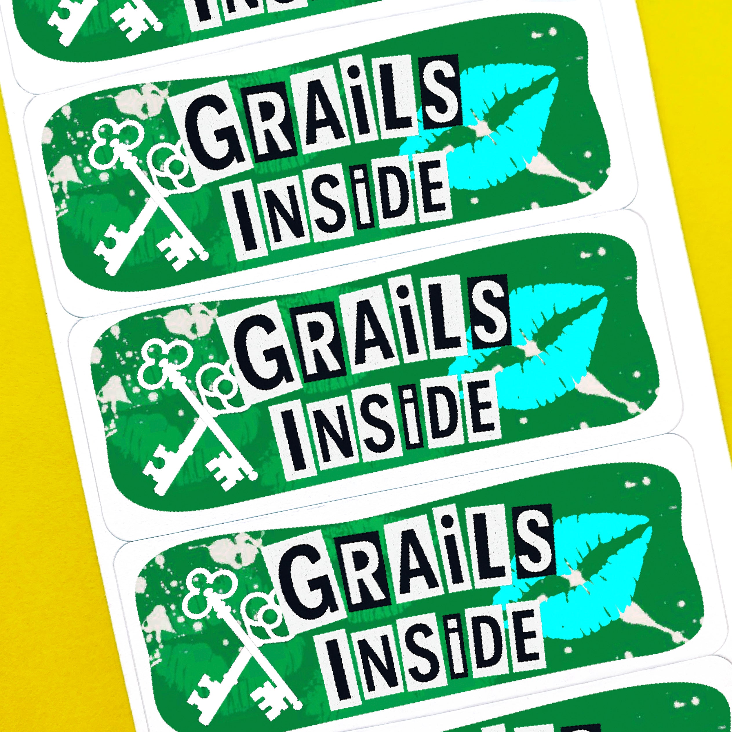 Green Grails Inside Stickers