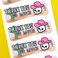 Western Desert Thank You Stickers