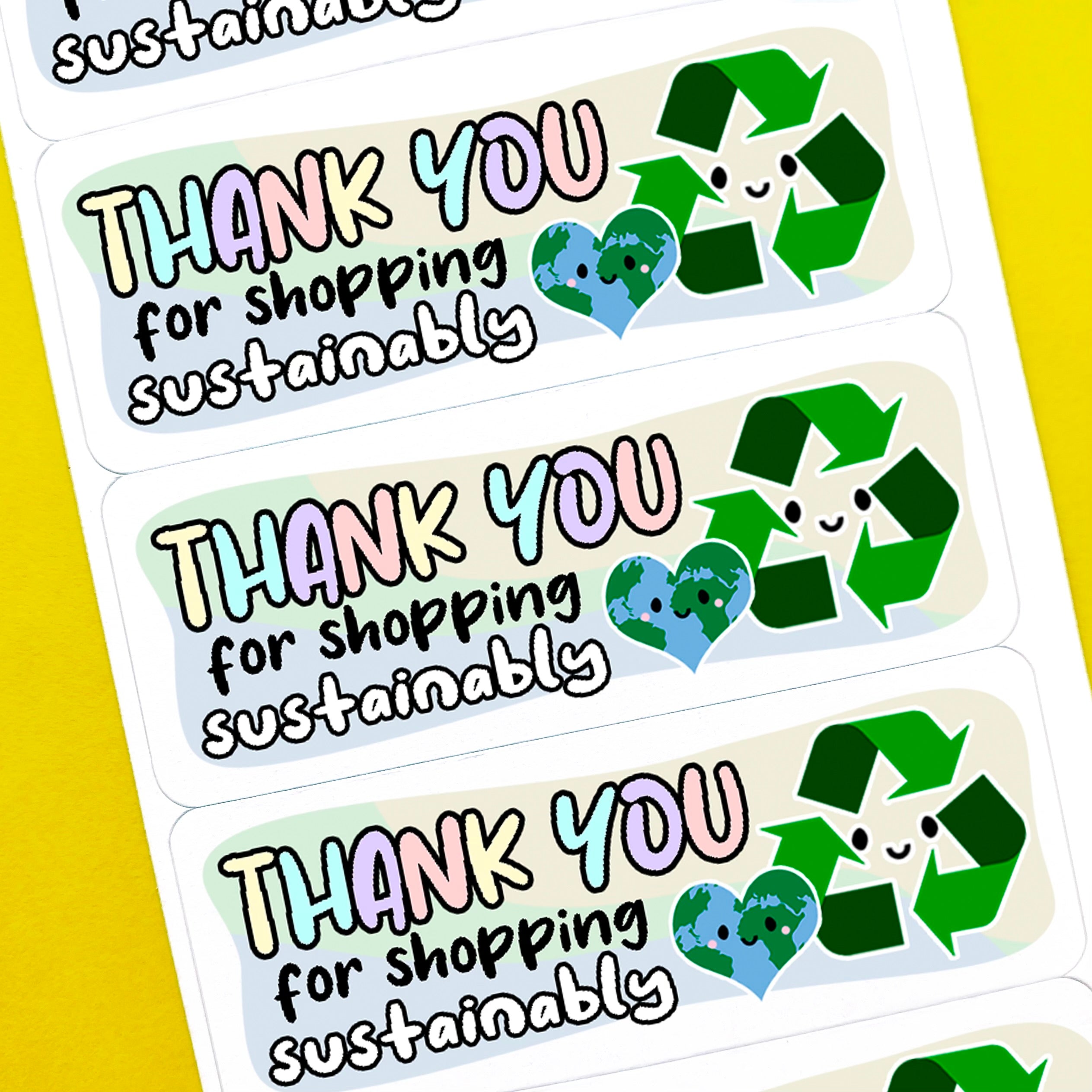 Thank You For Shopping Sustainably Stickers