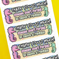 Seahorse Thank You Stickers