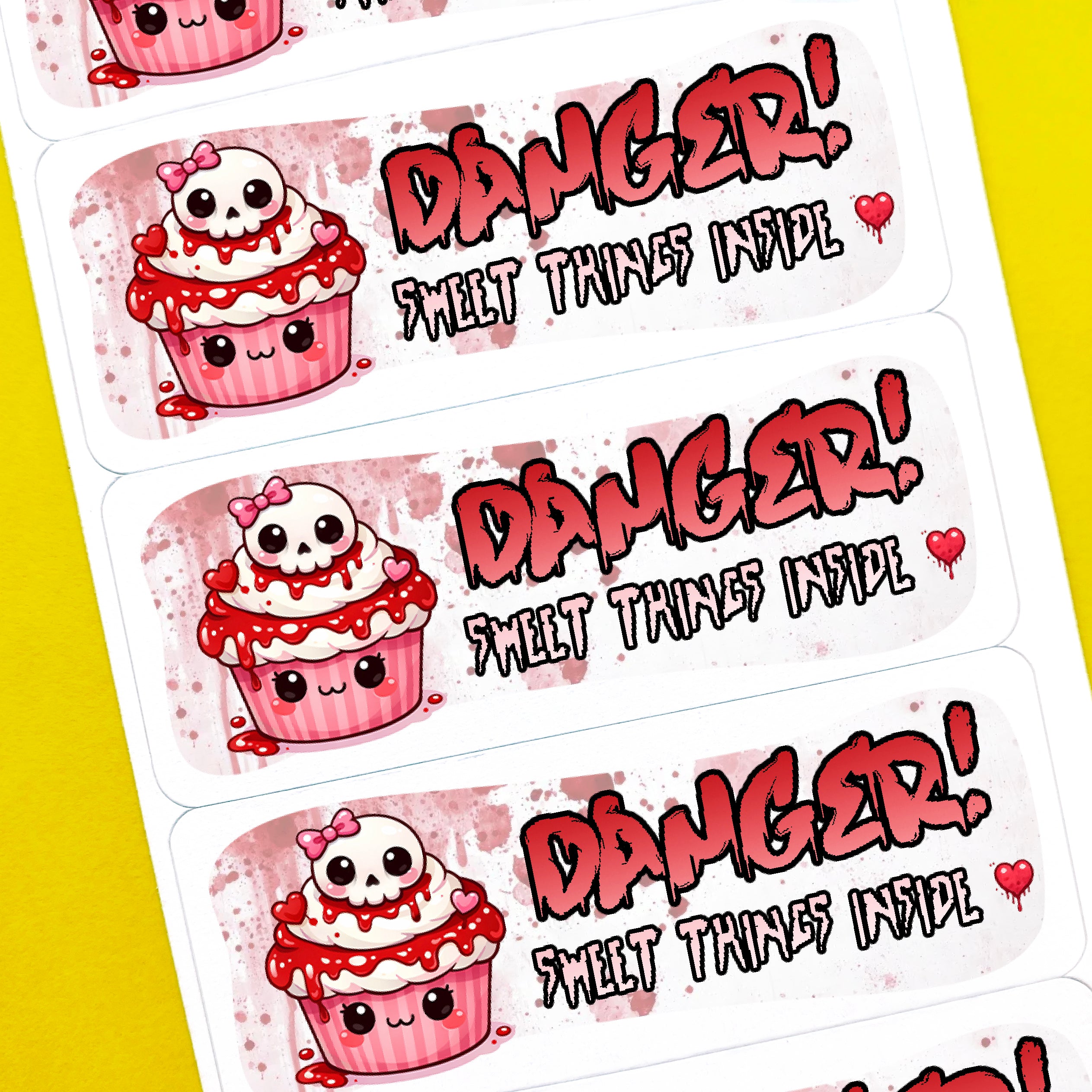 Grunge Cupcakes Happy Mail Stickers