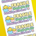 Chicks Fragile Handle With Care Stickers