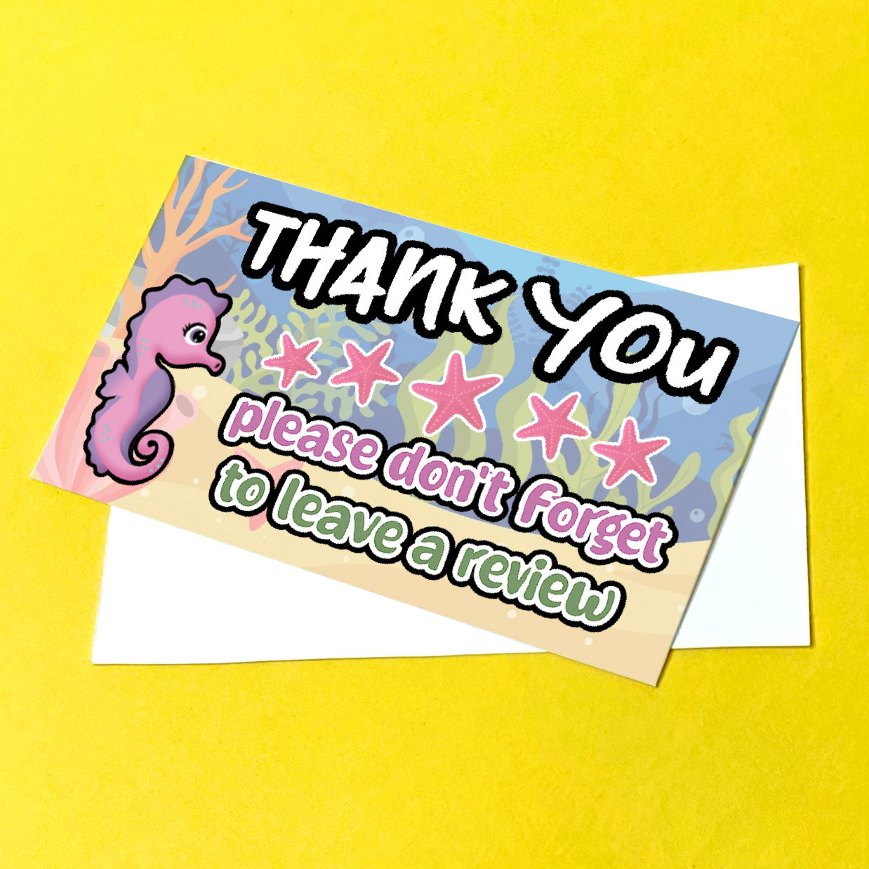 Seahorse Thank You Note Cards