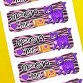 Cat Zebra Print Open Me Stickers