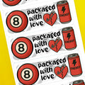 8 Ball Grunge Packaged With Love Stickers