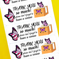 Butterfly Thank You Stickers