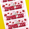 Cupid Bunny Thank You Stickers