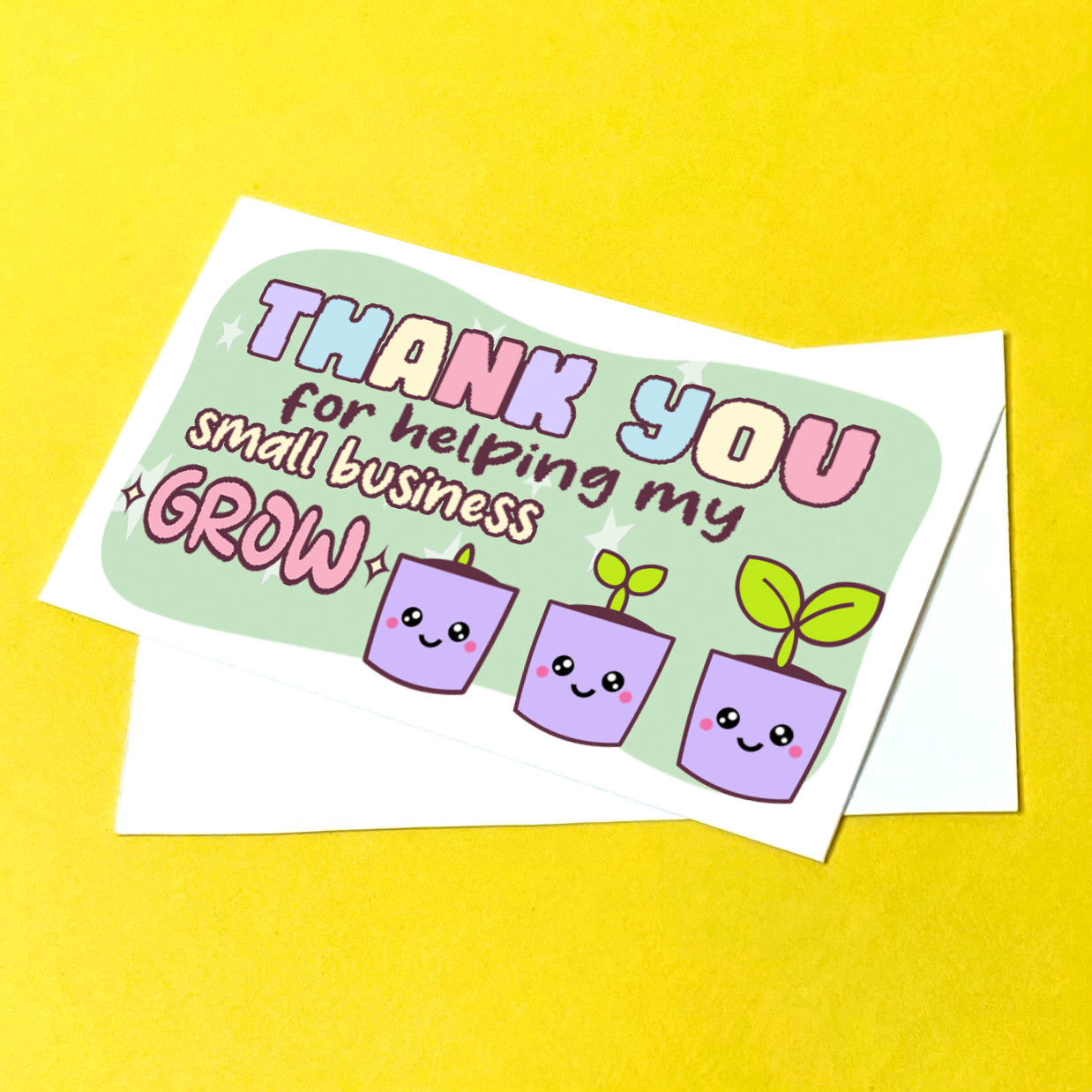 Plant Thank You Note Cards