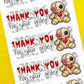Voodoo Doll Thank You Stickers
