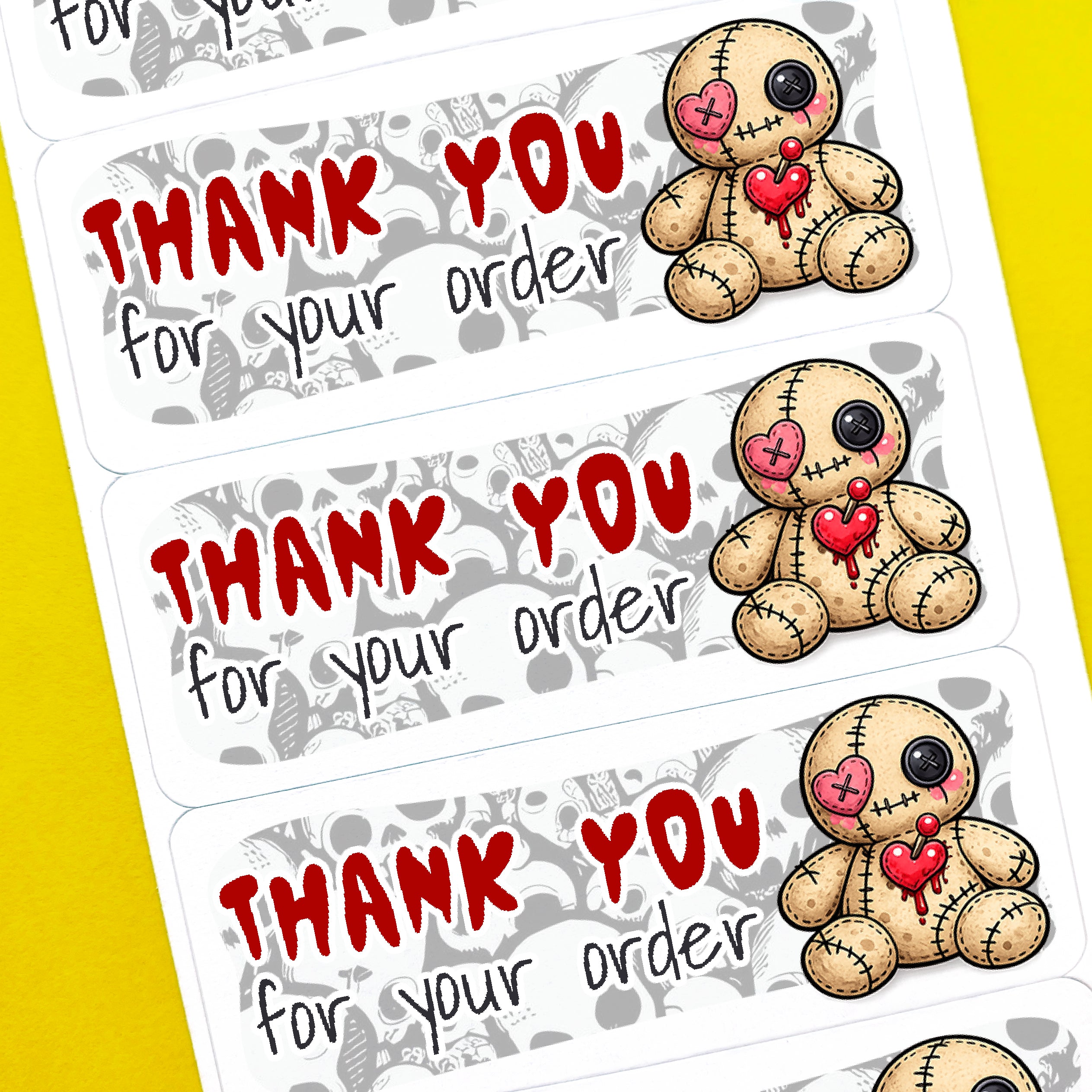 Voodoo Doll Thank You Stickers