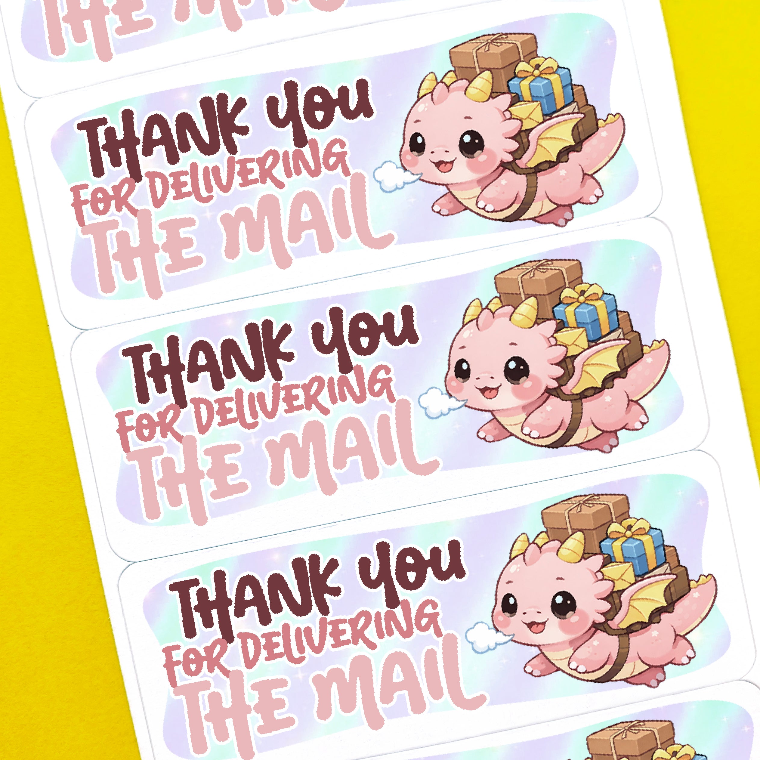 Dragon Thank You Mail Carrier Stickers
