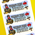 Treasures Inside Pinup Pirate Stickers