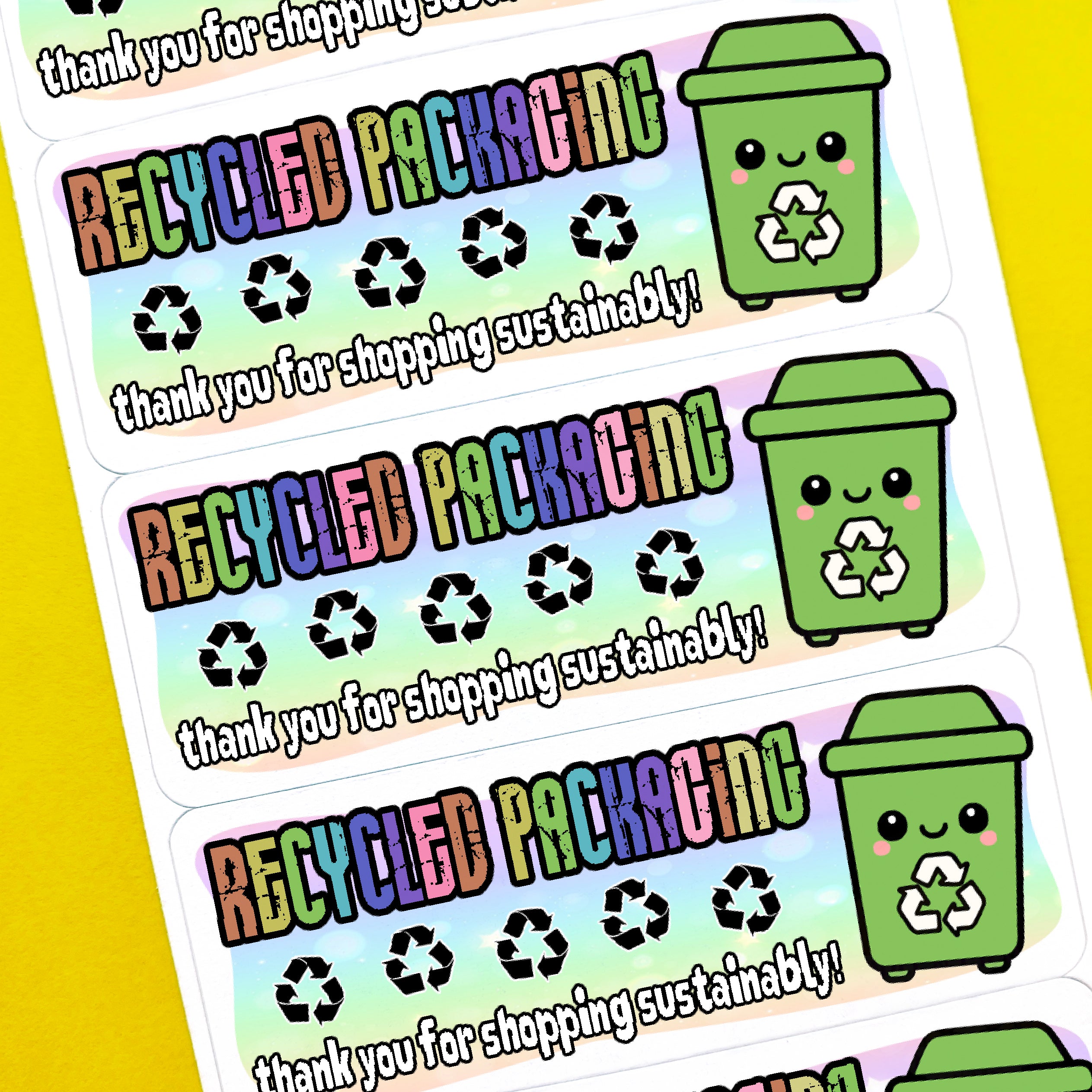 Recycled Packaging Thank You Stickers