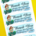 Mermaid Thank You Stickers