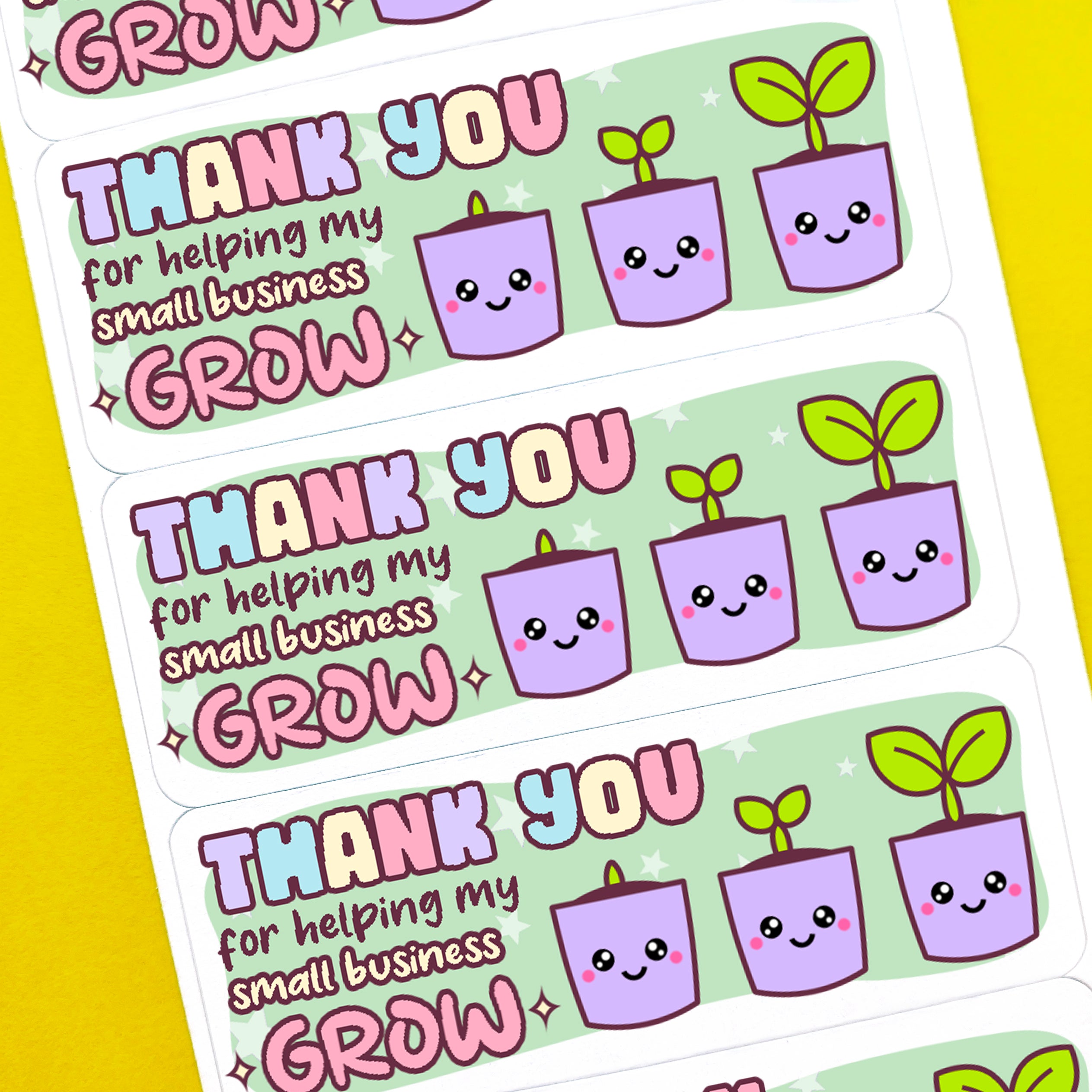Plant Thank You Stickers