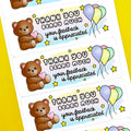 Teddy Bear Thank You Stickers