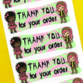 Emo/Scene Girls Thank You Stickers