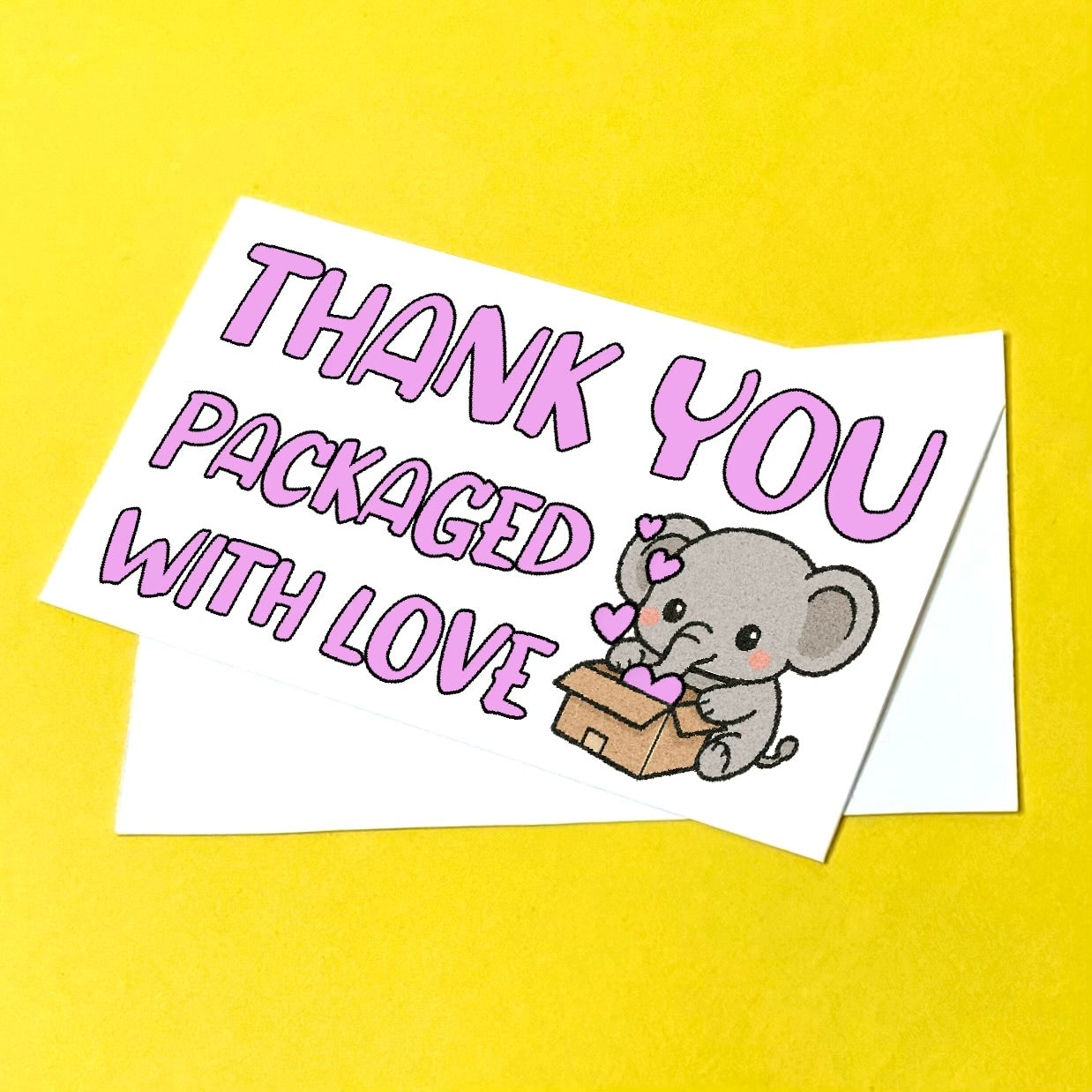 Elephant Thank You Note Cards