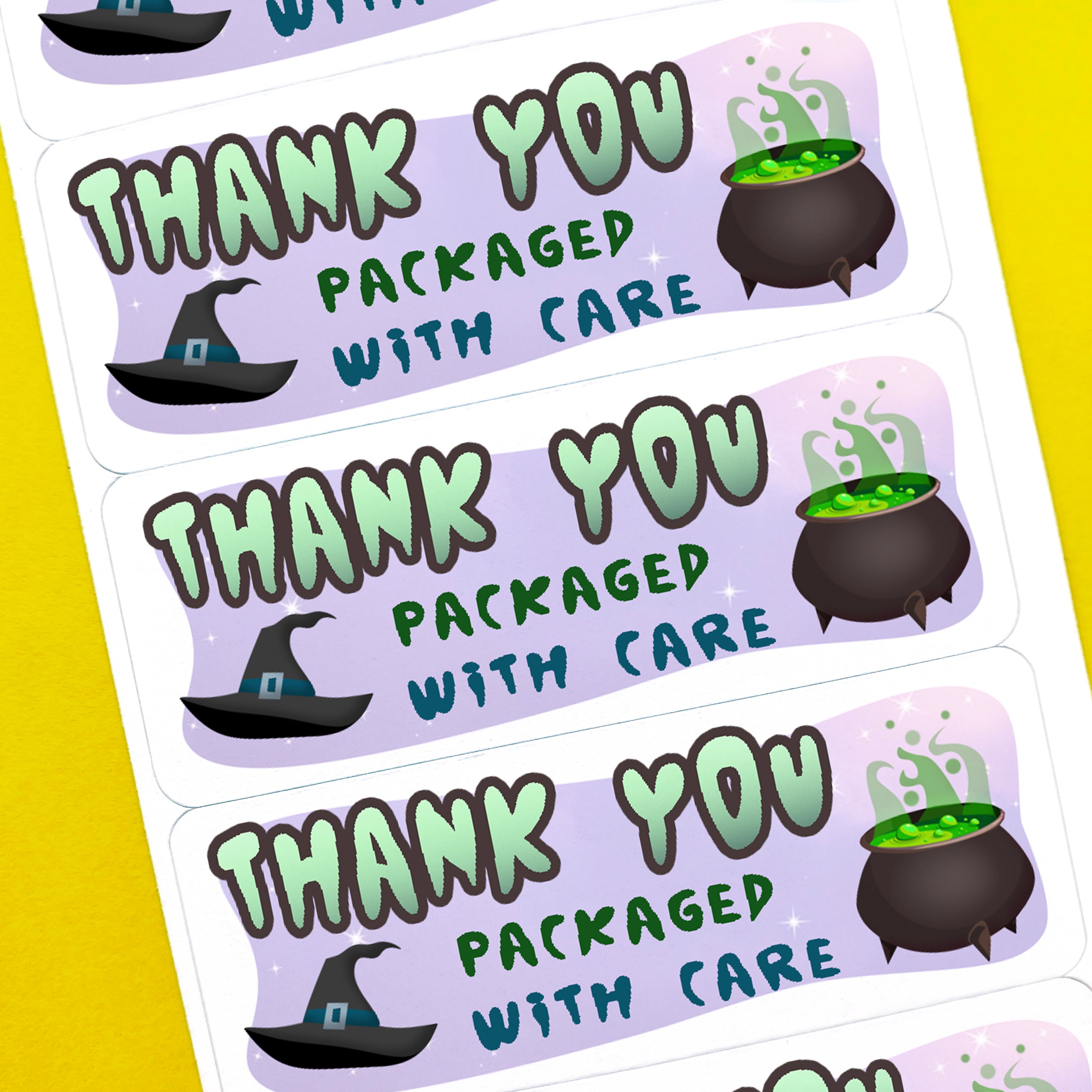 Witches Hat Thank You Stickers