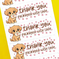 Puppy Stars Thank You Stickers