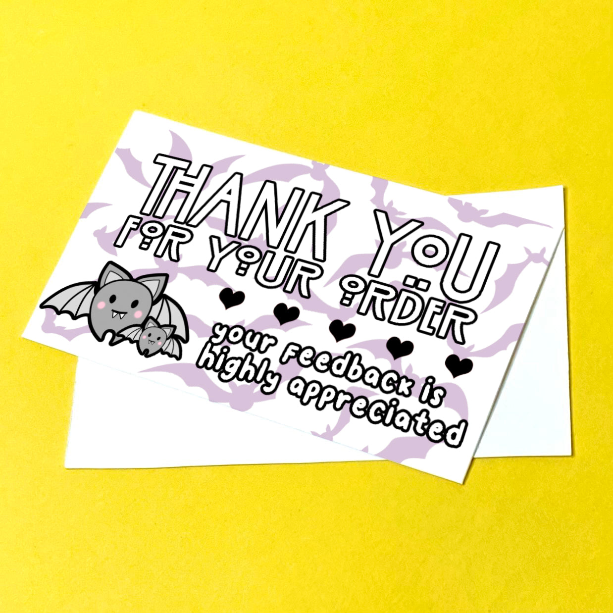 Bat Thank You Note Cards