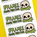 Skull Slime Fragile Handle With Care Stickers