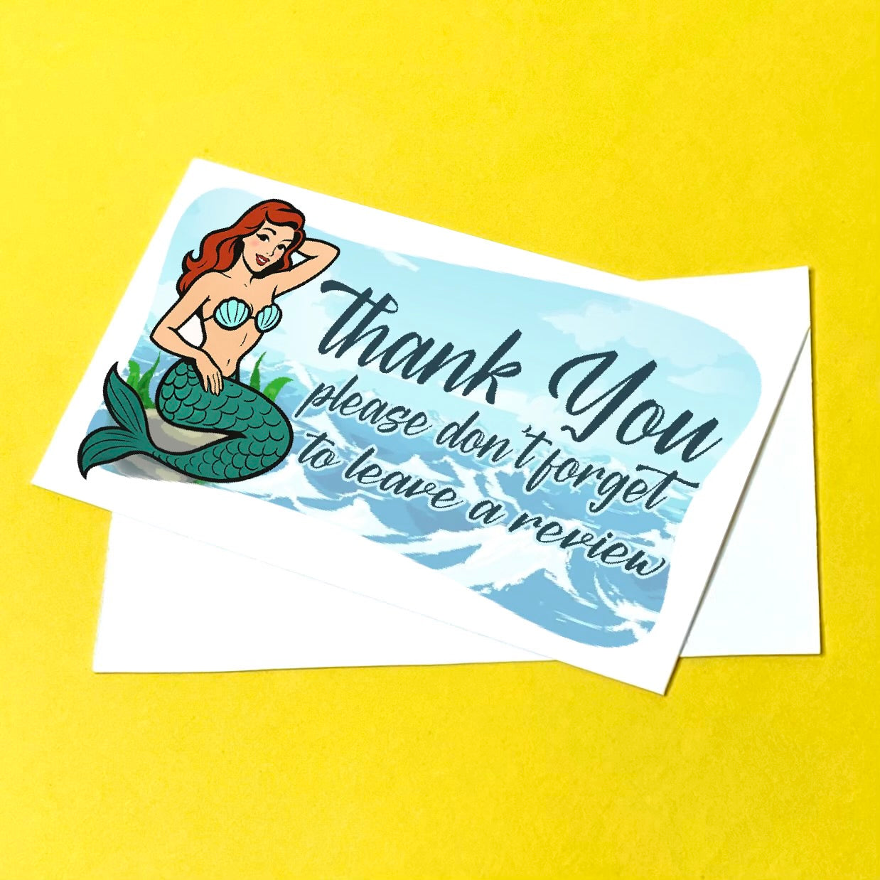 Mermaid Thank You Note Cards