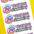 Donuts Thank You Stickers