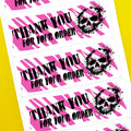 Pink Zebra Skull Stickers