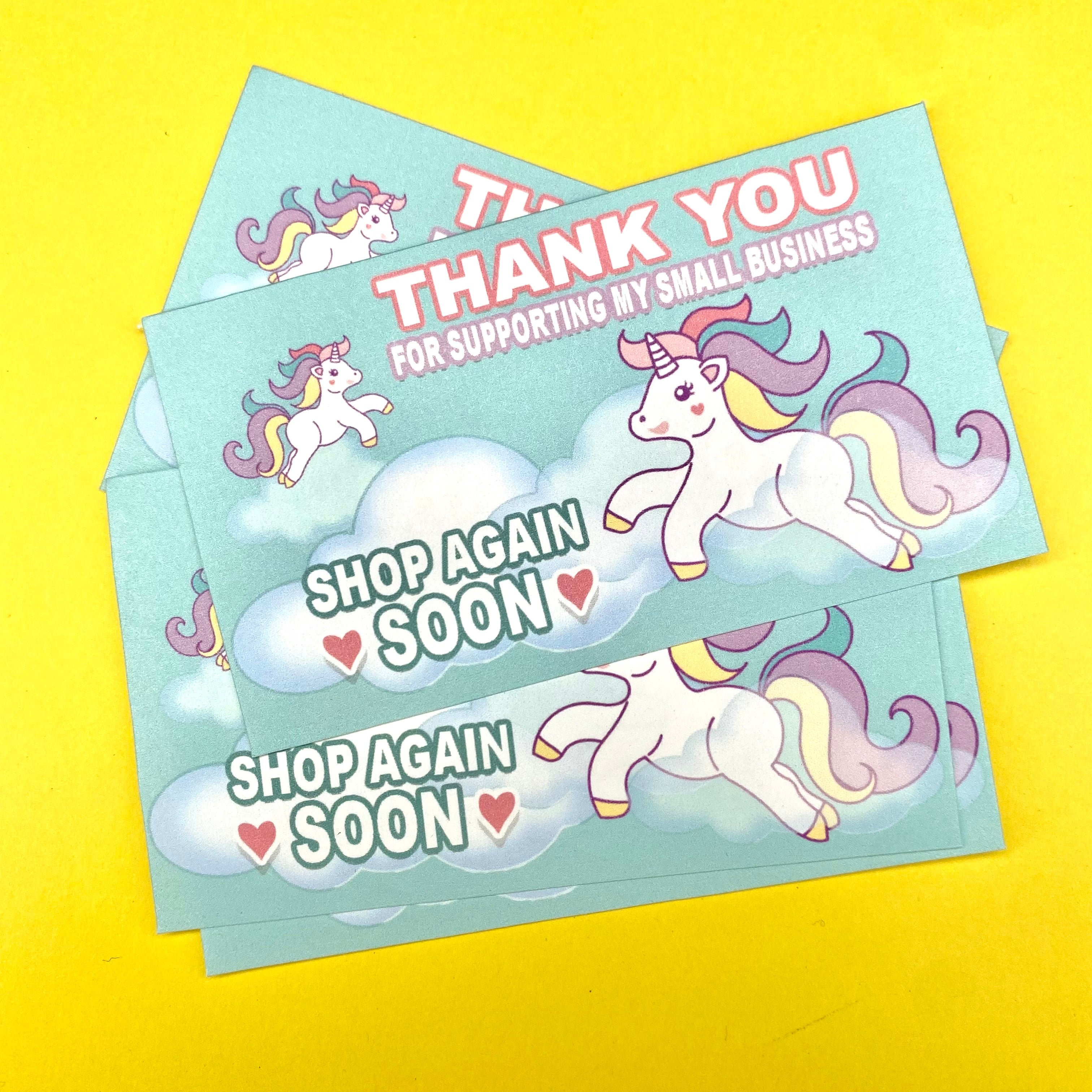 Unicorn Thank You Note Cards
