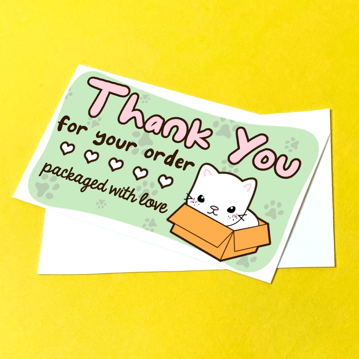 Cat in Box Thank You Note Cards