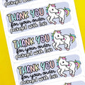 Unicorn Thank You Stickers