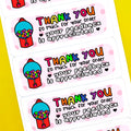Gumball Machine Thank You Stickers